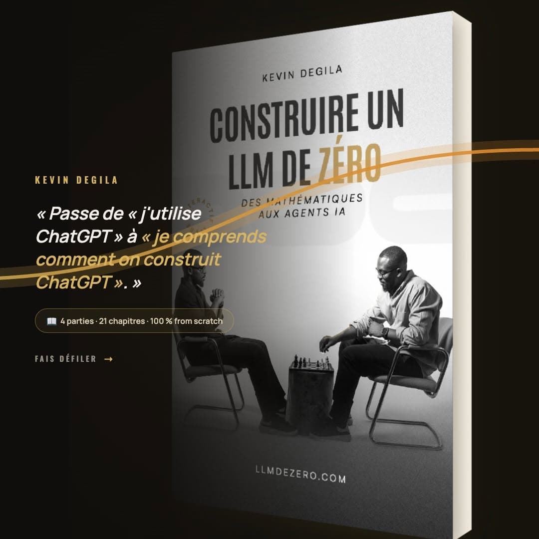 Couverture du livre Construire un LLM de zéro de Kévin Degila